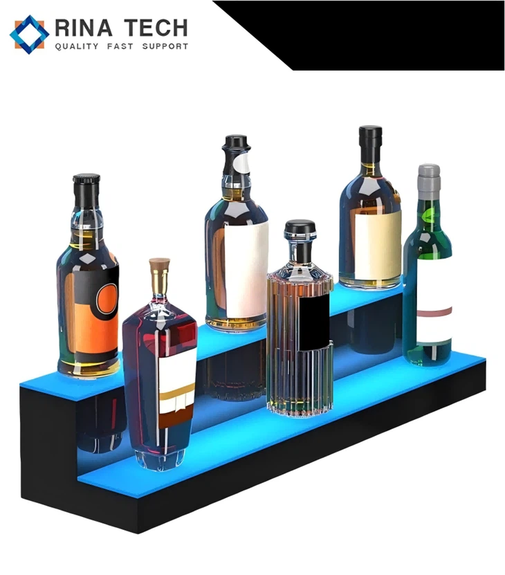 Stand de vinho de acrílico LED