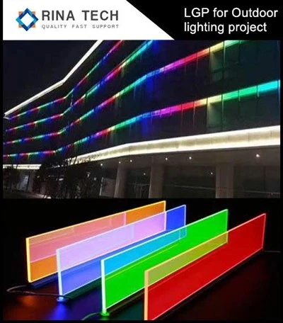 Folha de guia de luz de placa de parede LED